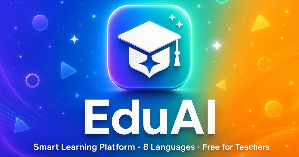EduAI — Discover Your Smart Learning Platform · Share · Interact · Create · 18+ free interactive classroom tools